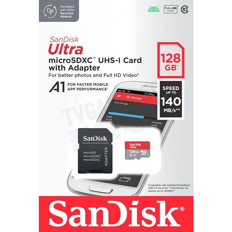 SANDISK ULTRA TF 128G 128GB MICROSD 記憶卡 讀140MB/S 台灣公司貨 台中