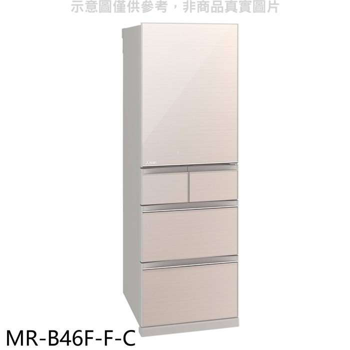 MR-B46F-F-C【MITSUBISHI三菱】455公升五門變頻玻璃鏡面冰箱/水晶杏