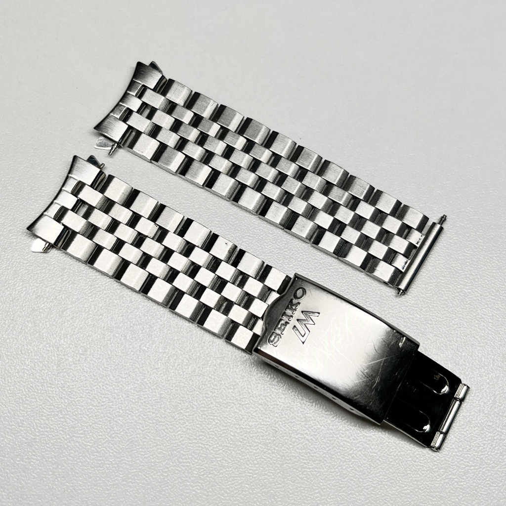 Seiko LM 5606-7080 原廠錶帶 不鏽鋼 特殊六角形設計 精工 古董錶 機械錶