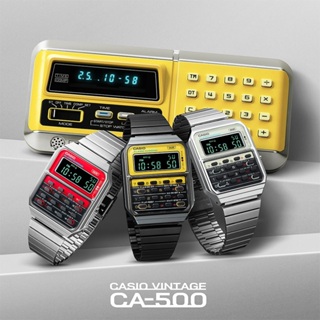 【WANgT】CASIO 卡西歐 CA-500WEGG 復古70年代 經典 八位數計算機 懷舊 數位錶 手錶 34mm