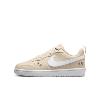 NIKE COURT BOROUGH LOW 2 GS 奶茶雛菊 休閒鞋 女生尺寸 大童鞋【FZ3136-100】