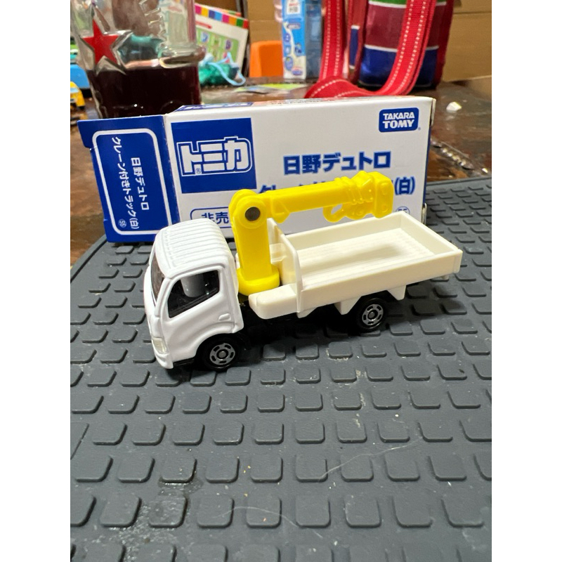 多美會場限定非賣品 tomica 37 hino dutro truck crane 日野吊車 白色