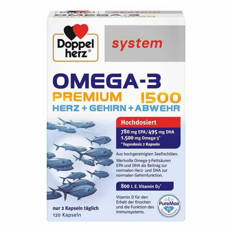 代購 德國多寶雙心牌 Omega-3 1500mg 高劑量魚油