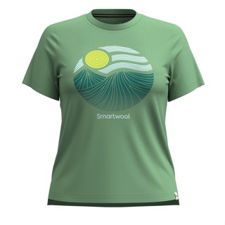 Smartwool 女 塗鴉短Tee 自然意象 美麗諾羊毛/短袖/羊毛衣/排汗衣 蜜瓜綠 SW002391 綠野山房