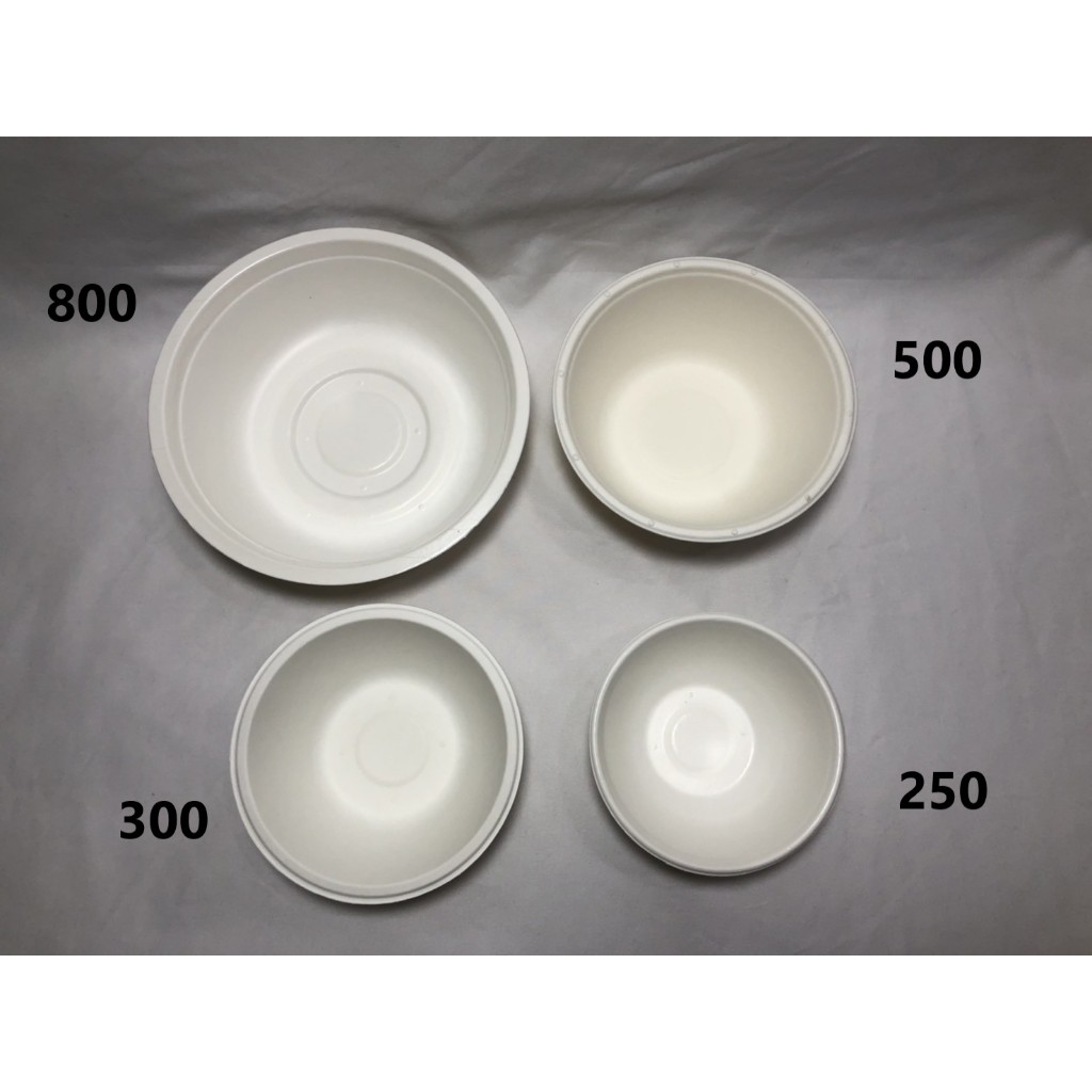 [紙漿系列] [箱購] [台灣製造] 250 300 500 800 紙碗 紙漿碗 免洗 環保碗 可零售 批發 植纖餐具