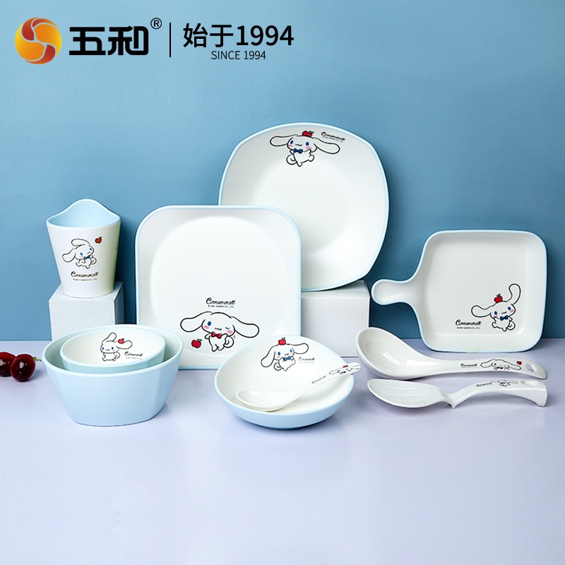 正版 三麗鷗餐具 大耳狗日式風格食品級美耐皿餐具 兒童餐碗餐具 餐盤 大耳狗餐盤