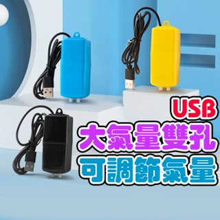 太陽能USB雙孔打氣機 買一送4 氧氣泵 打氧氣 充氧泵 增氧機 USB迷你打氣機 打氣幫浦 氣泵 水族打氣機