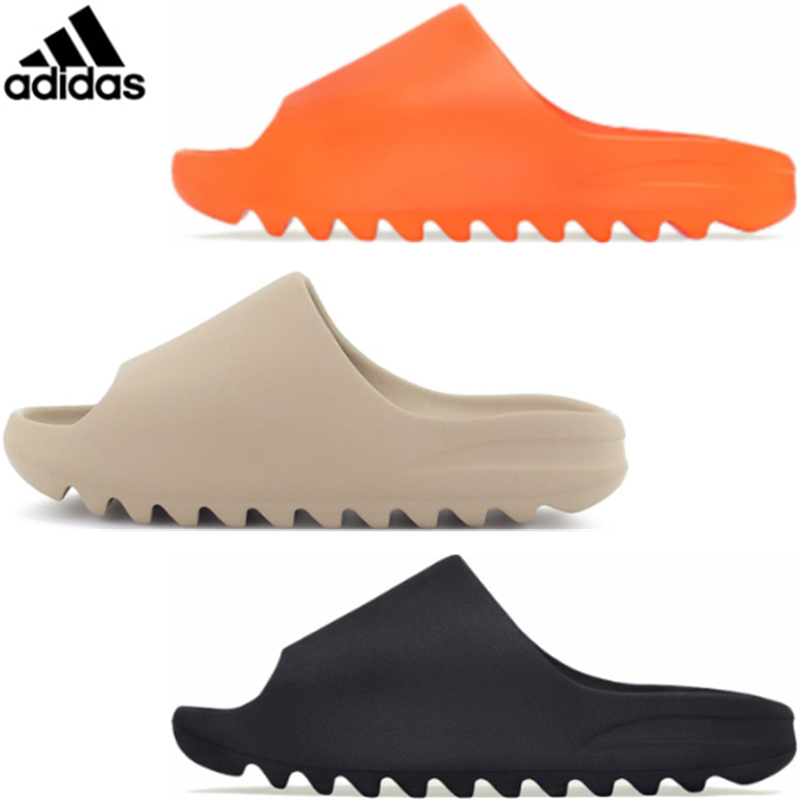 Аdidаs ORIGINALS Yeezy Slide 拖鞋 潮流 黑色 褐色 米棕色 綠色 橙色 男女段 情侶 涼鞋