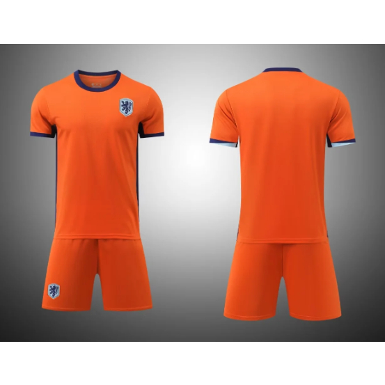 24-25賽季最新款足球衣 荷蘭國家隊主場足球衣 荷蘭足球服 兒童足球衣套裝 成人足球服 親子運動套裝足球比賽衣服