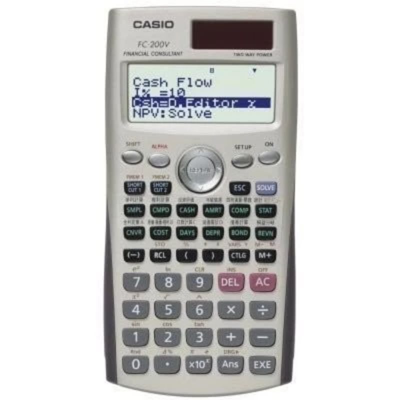 CASIO卡西歐 財務型計算機 FC-100V 考試用計算機 CFP考試指定用(含說明書)