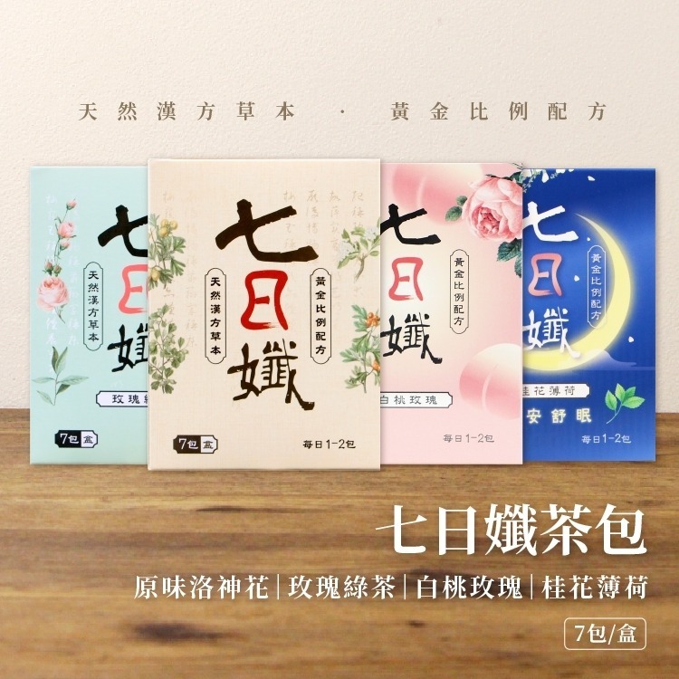 【鹿港春囍堂 現貨】【家家生醫】七日孅 (7包/盒) 孅茶包 哈孝遠代言 張文綺代言 玫瑰綠茶 7日孅 沖泡茶飲 薄荷