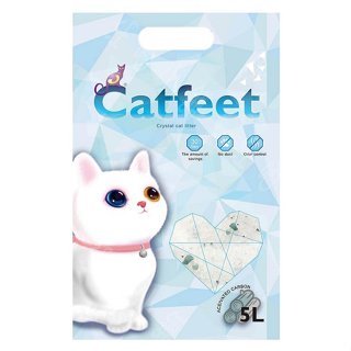 ☆汪喵小舖2店☆ CatFeet 除臭水晶貓砂5L 活性碳 水晶砂