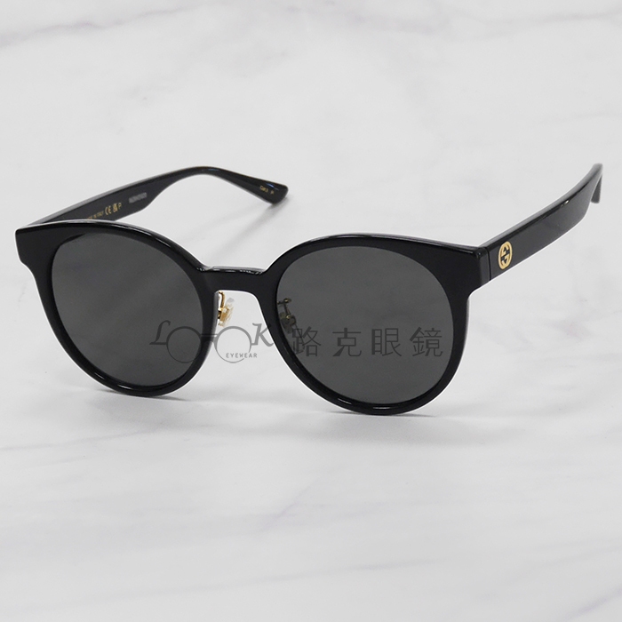 【LOOK路克眼鏡】Gucci 太陽眼鏡 黑色 圓 偏光鏡片 GG1339SK 002