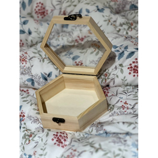 玻璃蓋木盒 消磁木盒（含蓋、鎖頭） 木盒 直徑12.2