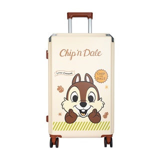【Disney】奇奇蒂蒂系列可愛奇奇杯架款20吋拉鏈行李箱 旅行箱 登機箱