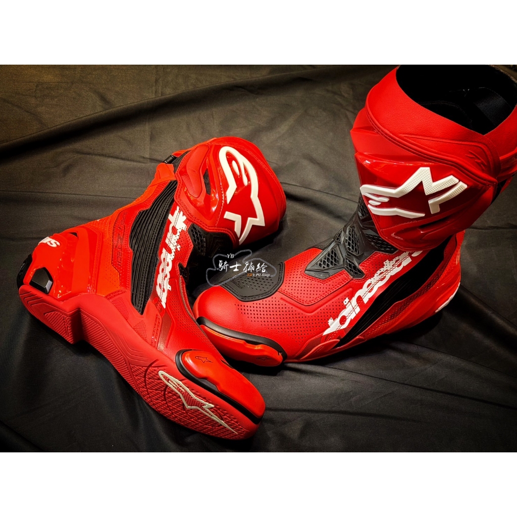 ⚠YB騎士補給⚠ ALPINESTARS A星 Supertech R Vented 鮮紅 打孔 防摔 頂級 競技 車靴