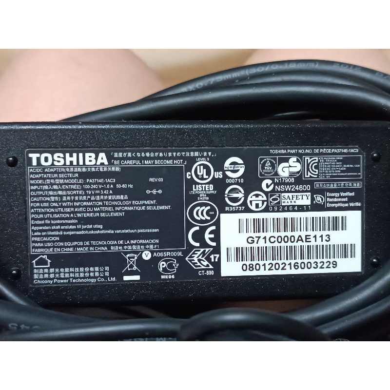 可面交 Toshiba R830 變壓器 adapter 19v 3.42A