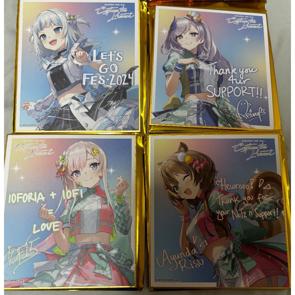 hololive 2024 expo 色紙 gura reine Iofi risu