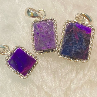 [收藏品]雲水晶 天然 高級 紫 舒俱萊 舒俱來 舒俱徠 Sugilite 吊墜 鑲S925銀