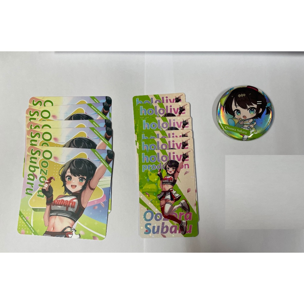 hololive CAPSULE Cheer UP 快閃店 大空昴 大空スバル 鴨鴨 複製簽色紙吊飾 滿額卡 徽章 杯墊