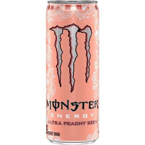 【Monster Energy 魔爪】超越蜜桃閃耀碳酸能 量飲料 易開罐355ml (24入/箱)(無糖)