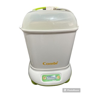 售出 二手 Combi 康貝 微電腦高效烘乾鍋 COMBI康貝 奶瓶消毒鍋 奶瓶 消毒鍋 綠色 8成新 消毒鍋+保管箱