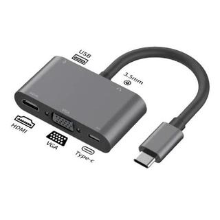 台中現貨 TYPE-C TO HDMI+VGA+USB PD 多功能轉換 TYPEC 三星 IPAD IPHONE17