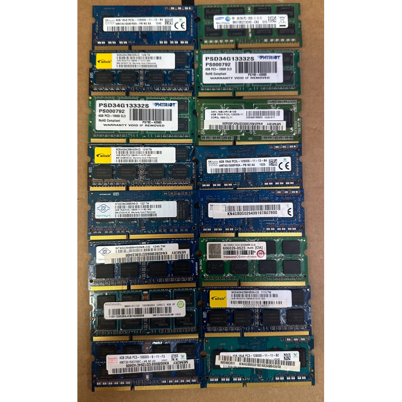 中古 二手 良品 筆電記憶體 DDR3 4G 功能正常 可以開機 無保固 隨機出貨