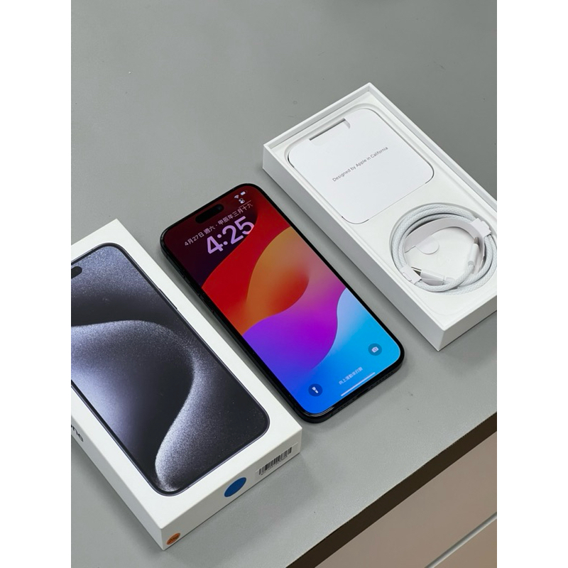 iPhone 15 ProMax 256G 鈦藍色 保固到2025.1.14外觀無傷