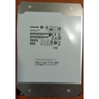 Toshiba 16TB 3.5吋 MG08ACA16TE 企業級 氦氣硬碟 512MB 快取 低使用時數 現貨~促銷~