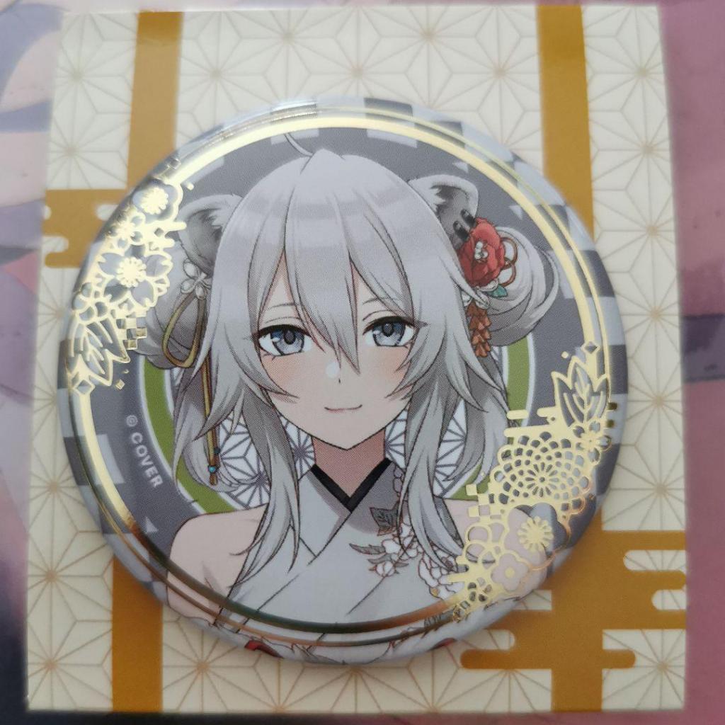 (特價)代購 Hololive closet 獅白牡丹 新年 正月衣裝 徽章 吧唧 別針 獅白ぼたん 大獅 大白貓 缺德