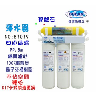 淨水器卡式四管過濾器DIY快速更換濾心貨號501019