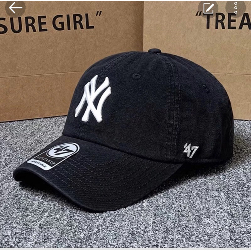 【HAQ SELECT】現貨 軟頂 NY LA 47刺繡 brand洋基MLB LA帽子 大標 刺繡棒球帽