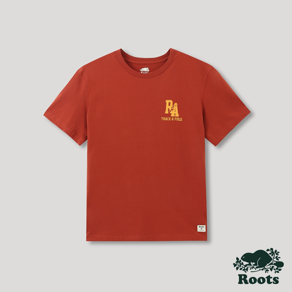 【Roots】男裝- T恤俱樂部系列 田徑元素短袖T恤