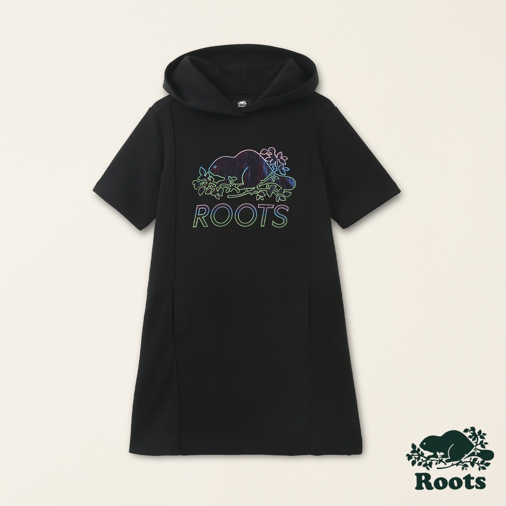 【Roots】女裝-宇宙探索系列 彩虹海狸A字洋裝