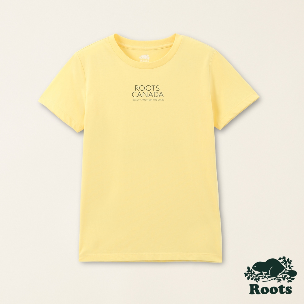 【Roots】女裝-星際遨遊系列 流星雨有機棉短袖T恤