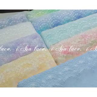 《iAsa愛莎の》手作材料✂日單ab幻彩小花珠鍊網紗刺繡蕾絲花邊diy高級洋裝禮服娃衣寵物材料