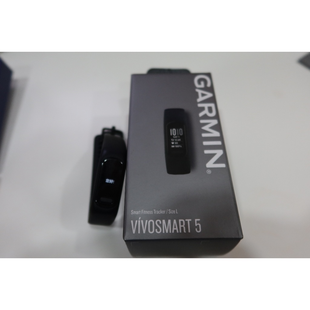 GARMIN VIVOSMART5 Smart Fitness Tracker/SizeL運動手環黑+7成新+二手