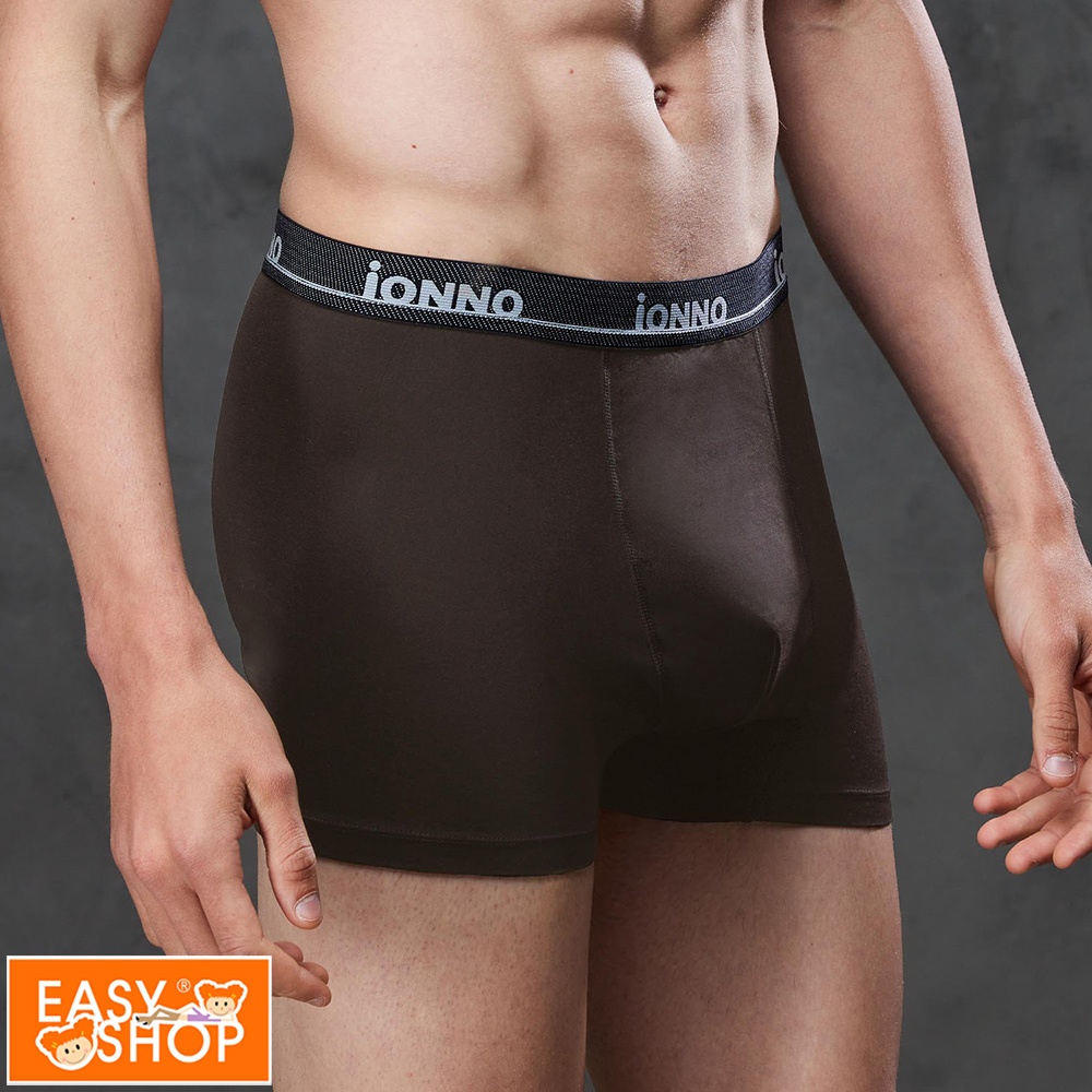 【EASY SHOP】iONNO-黑科技能亮褲-機能纖維戰力補給短版平口褲-黑