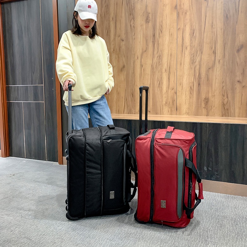雙層💥 防水拉杆包 💥旅游男女大容量 💥高质量 💥商務行李包 💥登機 💥可折叠短途旅行包