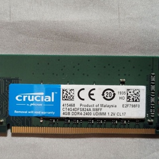 crucial 美光 DDR4 2400 4G 桌機記憶體（單面）