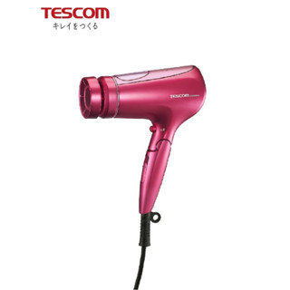 原廠公司貨 附二吹嘴【TESCOM】大風量速乾負離子美髮白金奈米水霧膠原蛋白吹風機TCD3000TW桃紅 國際電壓吹風機