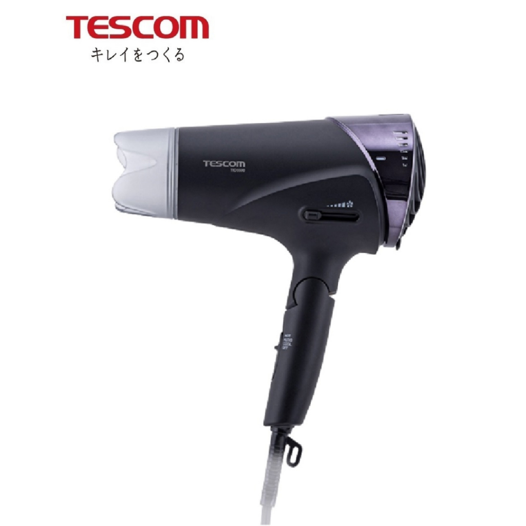 【TESCOM】TID3500TW 速乾修護離子吹風機 速乾 負離子 保濕 修護 智慧斷電 大風量 折疊式 黑/白