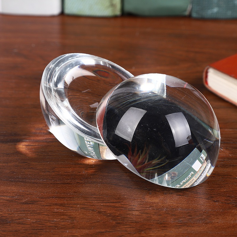 客製K9水晶球 水晶玻璃大半球 透明放大鏡 水晶半球 水晶球 桌面擺件 紙鎮半球 透明玻璃半球diy