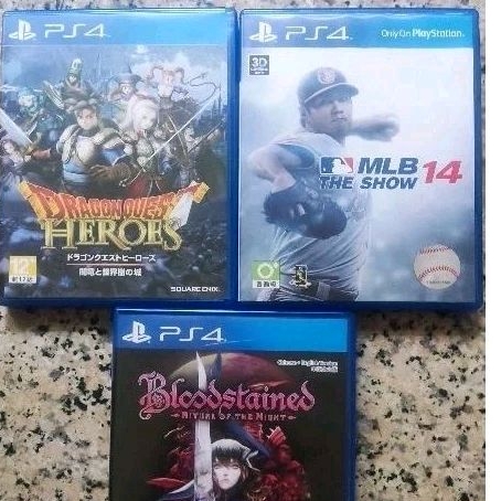 PS4 二手遊戲片9成新 MLB THE Show 14/Dragon Quest Heroes
