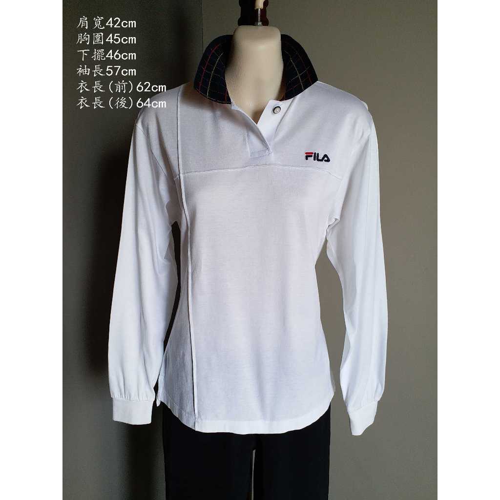 滿500贈 FILA 女 Polo衫 休閒衫 高爾夫球衣 長袖 韓國製 二手 個人閒置 #CC #FCC