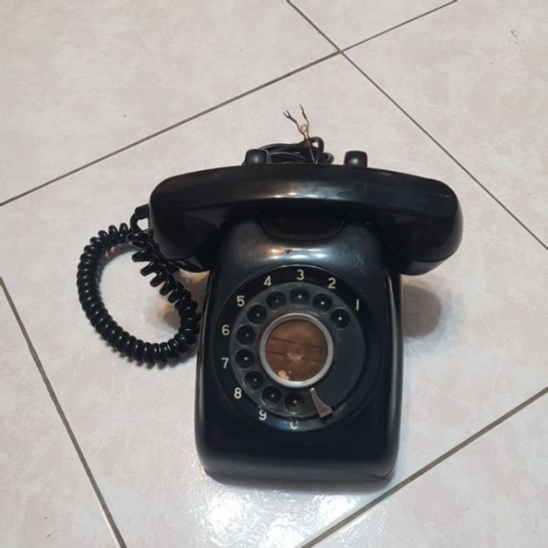 古早轉盤電話/600A1電話機--黑色