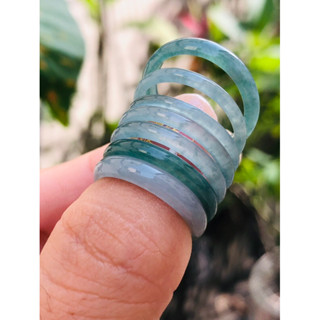 冰種天然A貨藍水指環細，寬，款滿綠玉戒指尾戒情侶對戒男女，