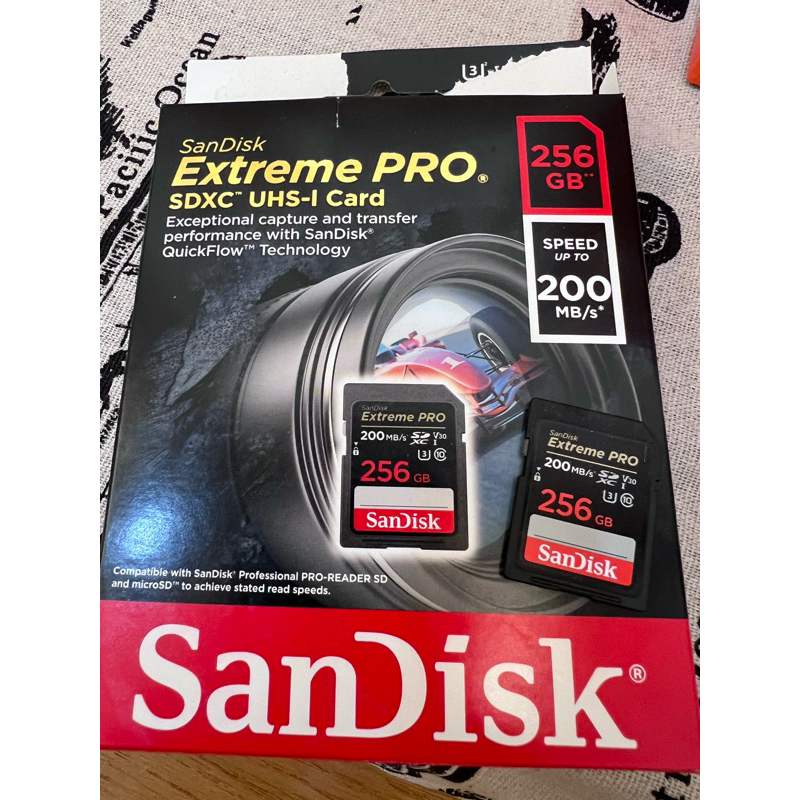 SanDisk 晟碟 256GB Extreme PRO SDXC V30  記憶卡 200MB/s原廠永久保固