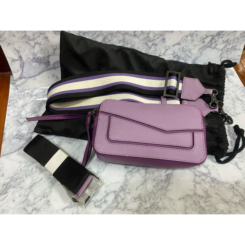 二手近全新｜Botkier 紐約設計師品牌 紫色相機包 腰包 斜背包 肩包 母親節禮物
